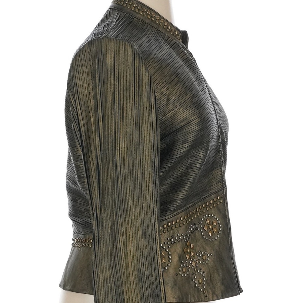Double D Ranch Mabel heavily embellished, leather jacket NWT - Picture 12 of 16